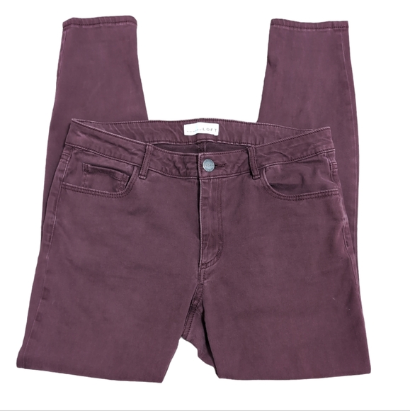 LOFT Denim - 5/$20 LOFT Burgundy Skinny Jeans Jeggings Soft with stretch size 6